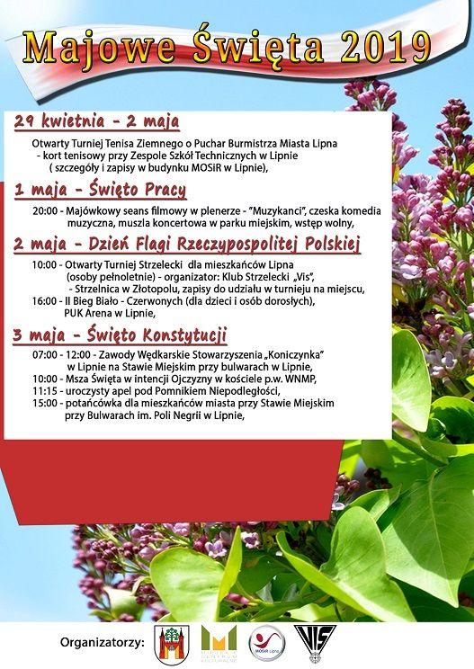 Majowe Święta 2019 r. 