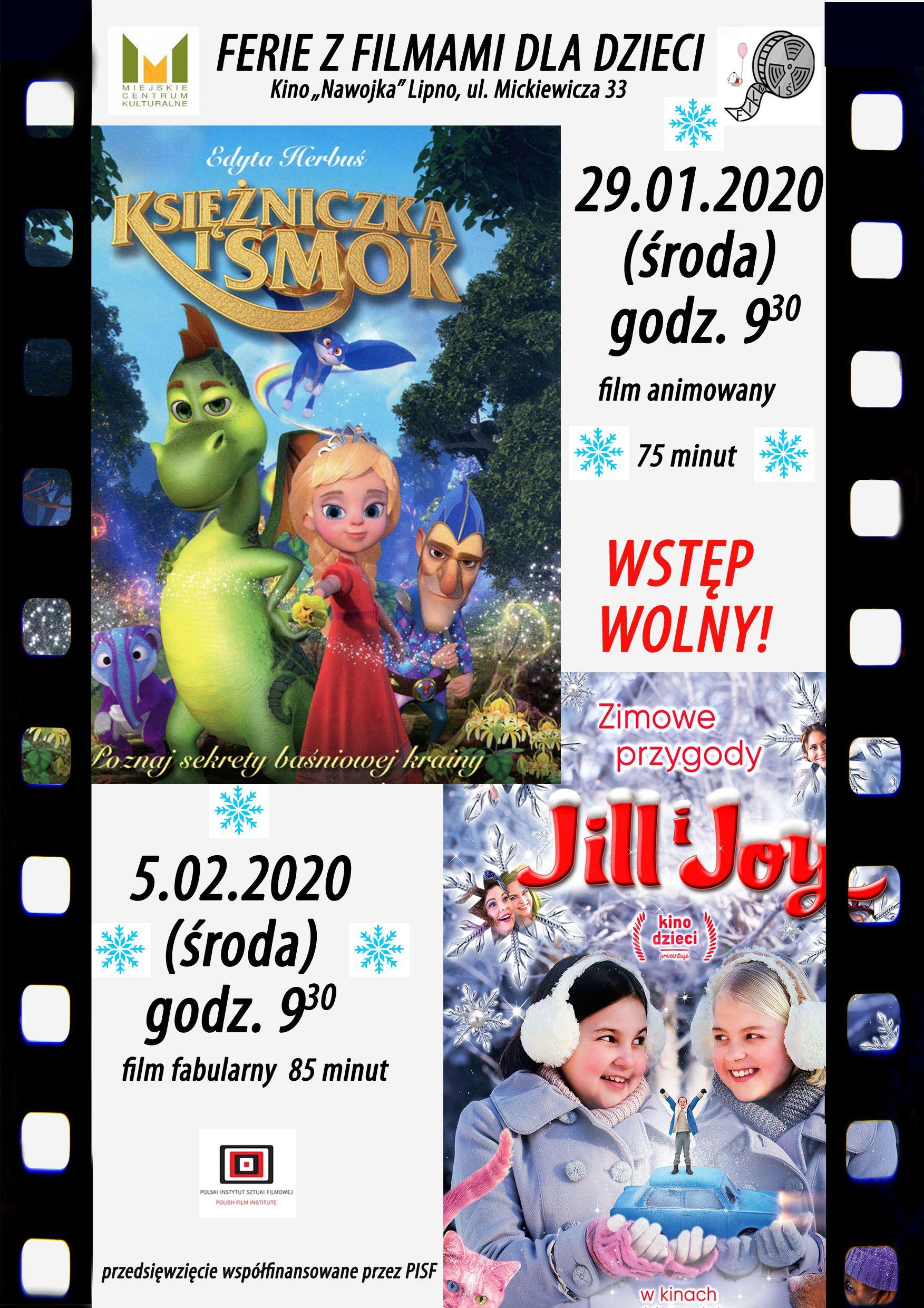 Ferie 2020 z filmami dla dzieci - wstęp wolny